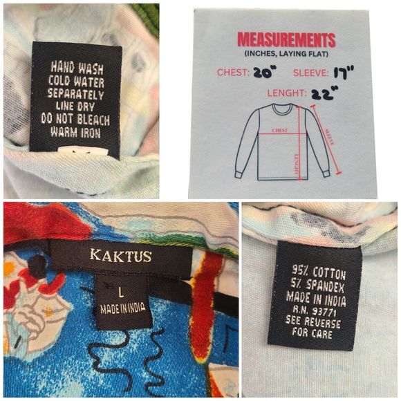 KAKTUS Women’s Multicolored Denim City Boats Jacket Button Up Pockets Size L - Picture 7 of 9